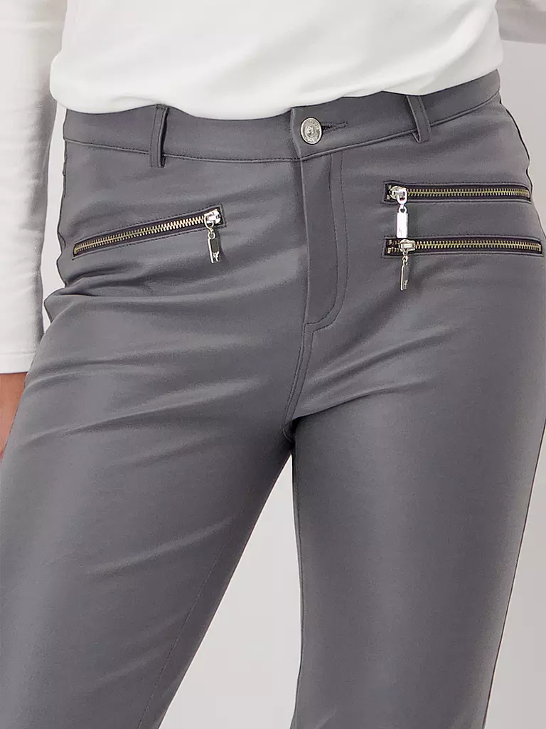 MONARI | Hose in Lederoptik | Gris