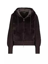 MONARI | Strickjacke in Felloptik | Marron