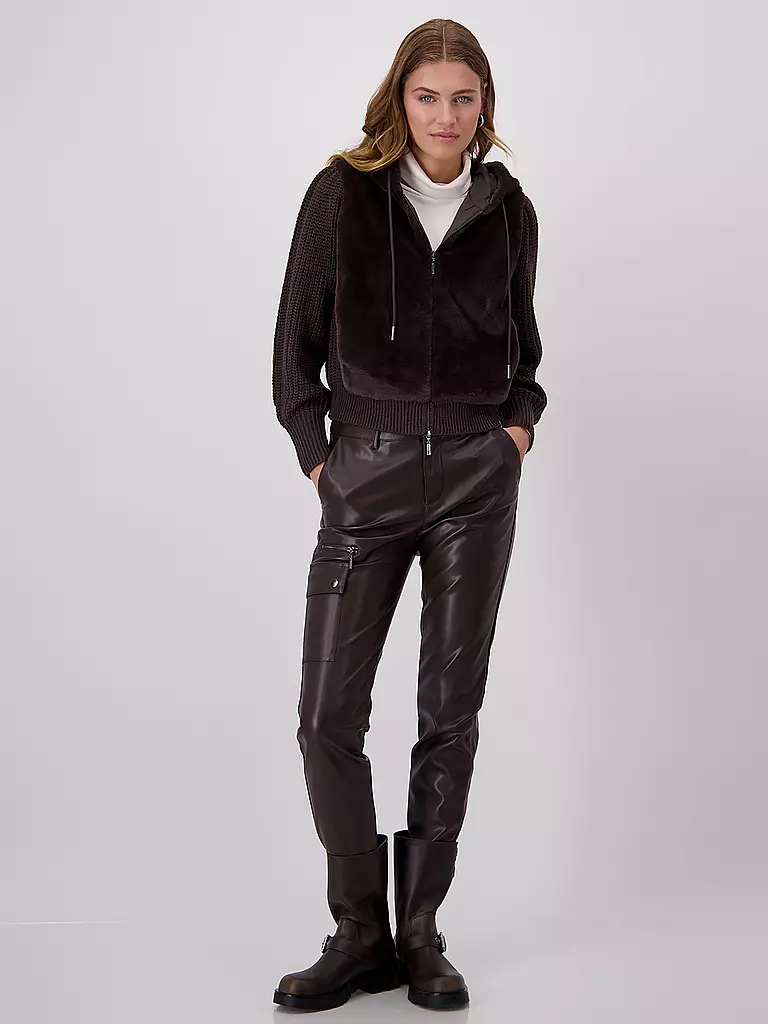 MONARI | Jacke in Felloptik  | Marron