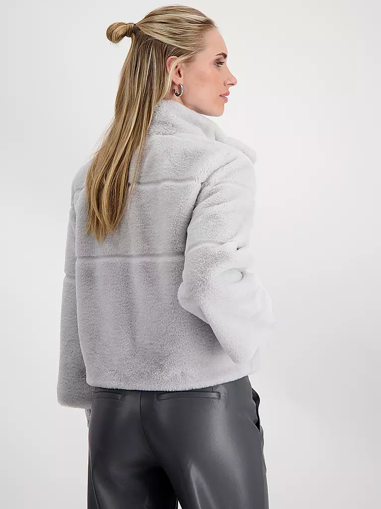 MONARI | Jacke in Felloptik  | Gris clair