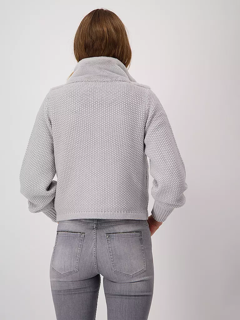 MONARI | Jacke in Felloptik  | Gris clair