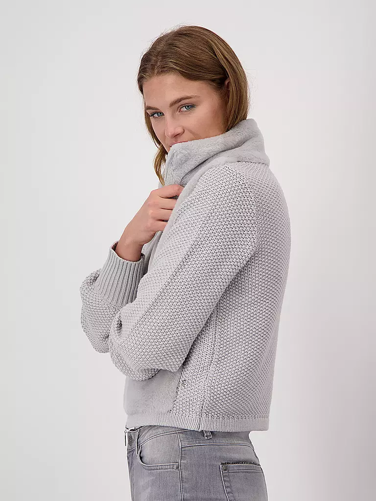 MONARI | Jacke in Felloptik  | Gris clair