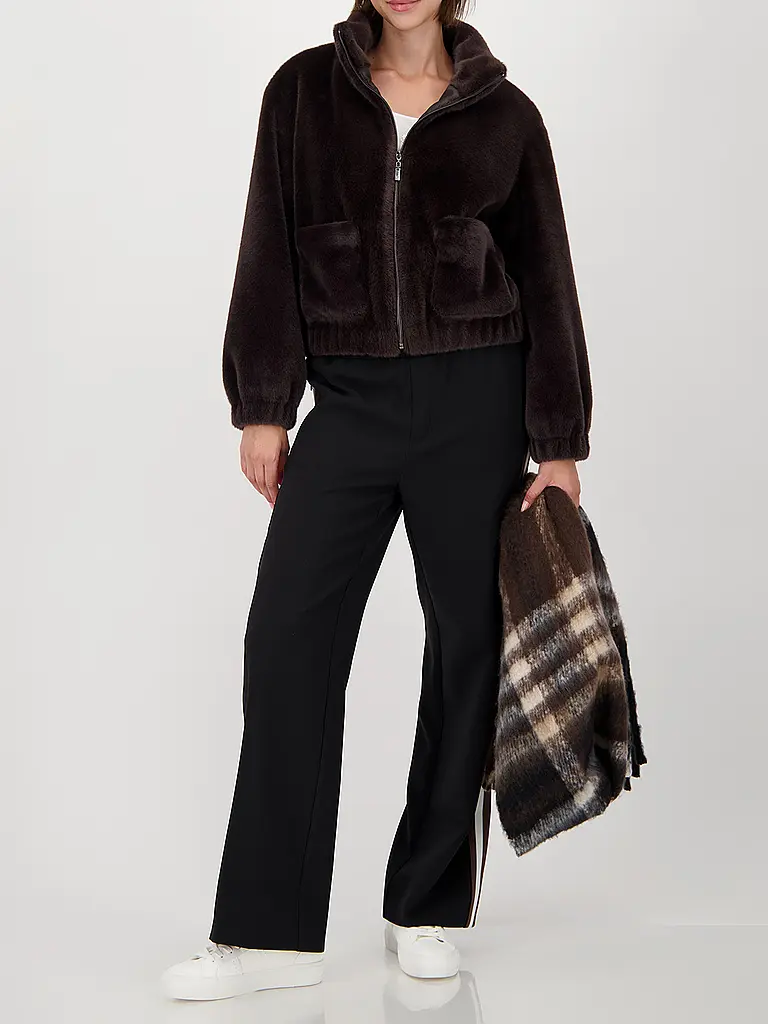 MONARI | Jacke in Felloptik | Marron