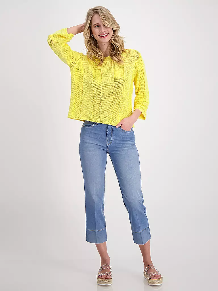 MONARI | Jeans Flared Fit 3/4  | Bleu