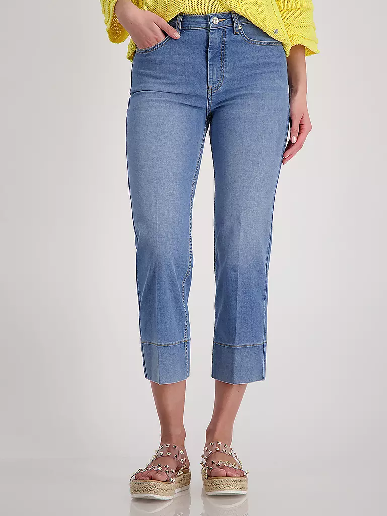 MONARI | Jeans Flared Fit 3/4  | Bleu