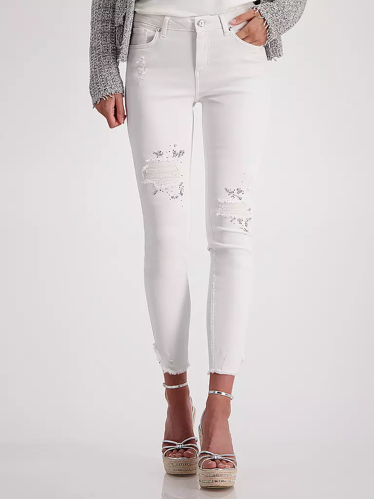 MONARI | Jeans Skinny Fit 7/8 | Gris clair