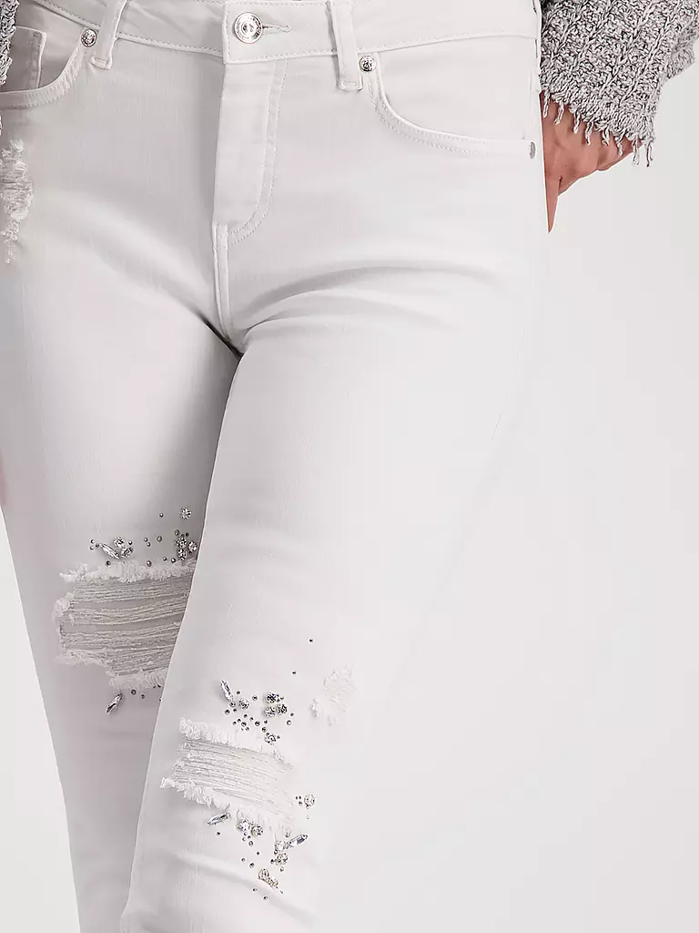 MONARI | Jeans Skinny Fit 7/8 | Gris clair