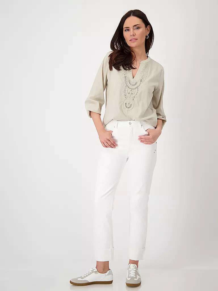 MONARI | Jeans Slim Fit | Crème