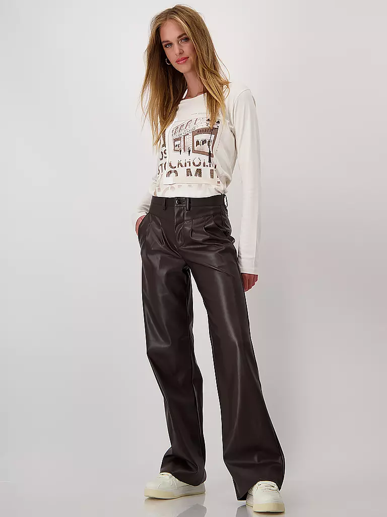 MONARI | Langarmshirt | Crème