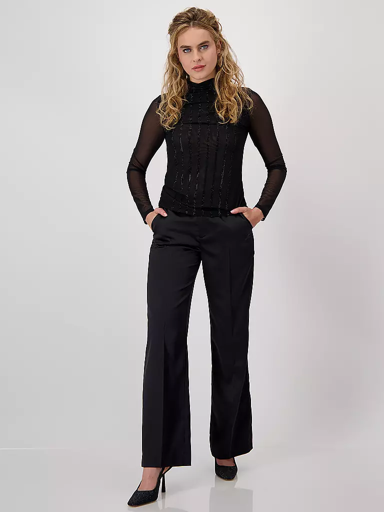 MONARI | Langarmshirt | Noir