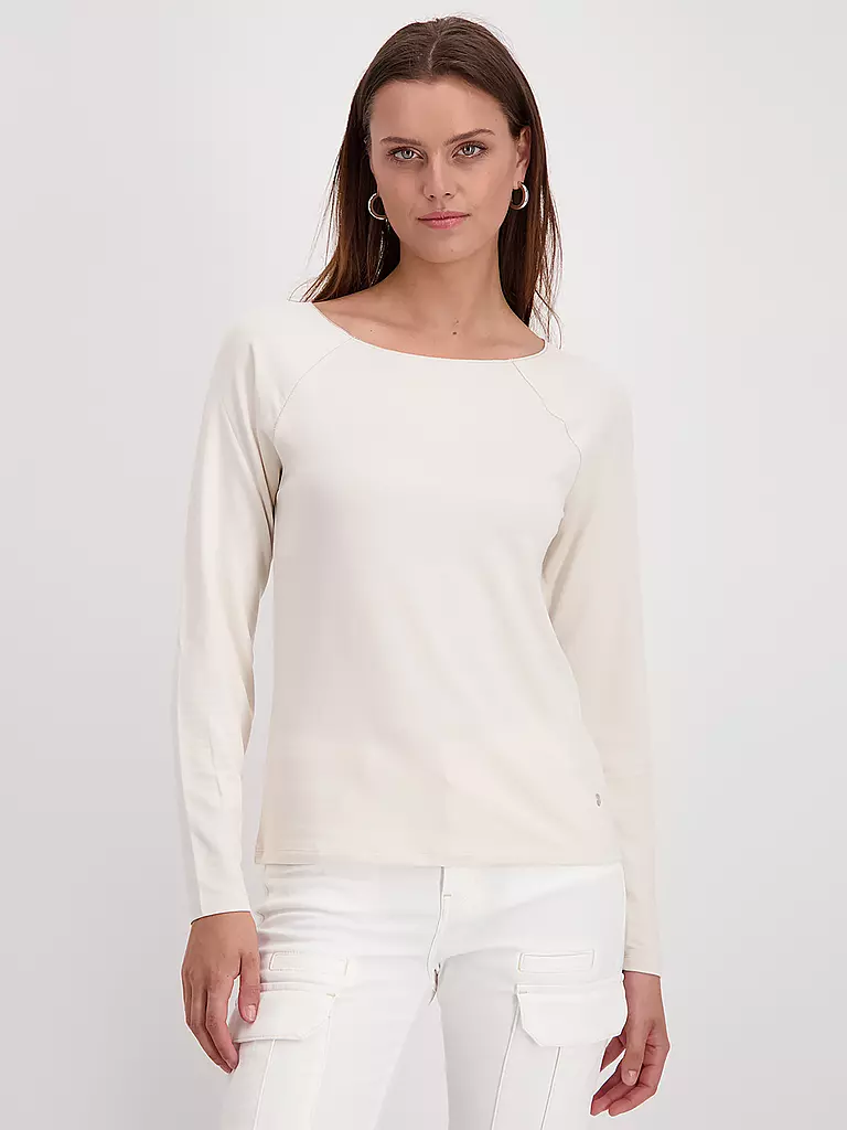 MONARI | Langarmshirt | Crème