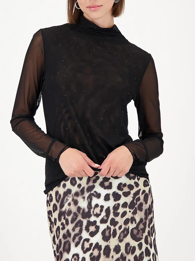 MONARI | Langarmshirt | Noir