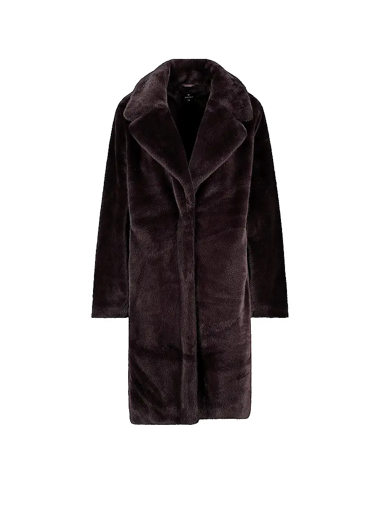 MONARI | Manteau aspect fourrure | Marron