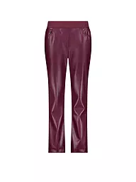 MONARI | Pantalon aspect cuir | Rouge foncé