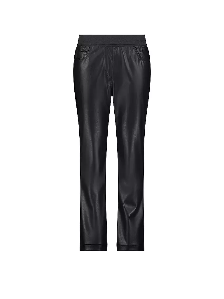 MONARI | Pantalon aspect cuir | schwarz