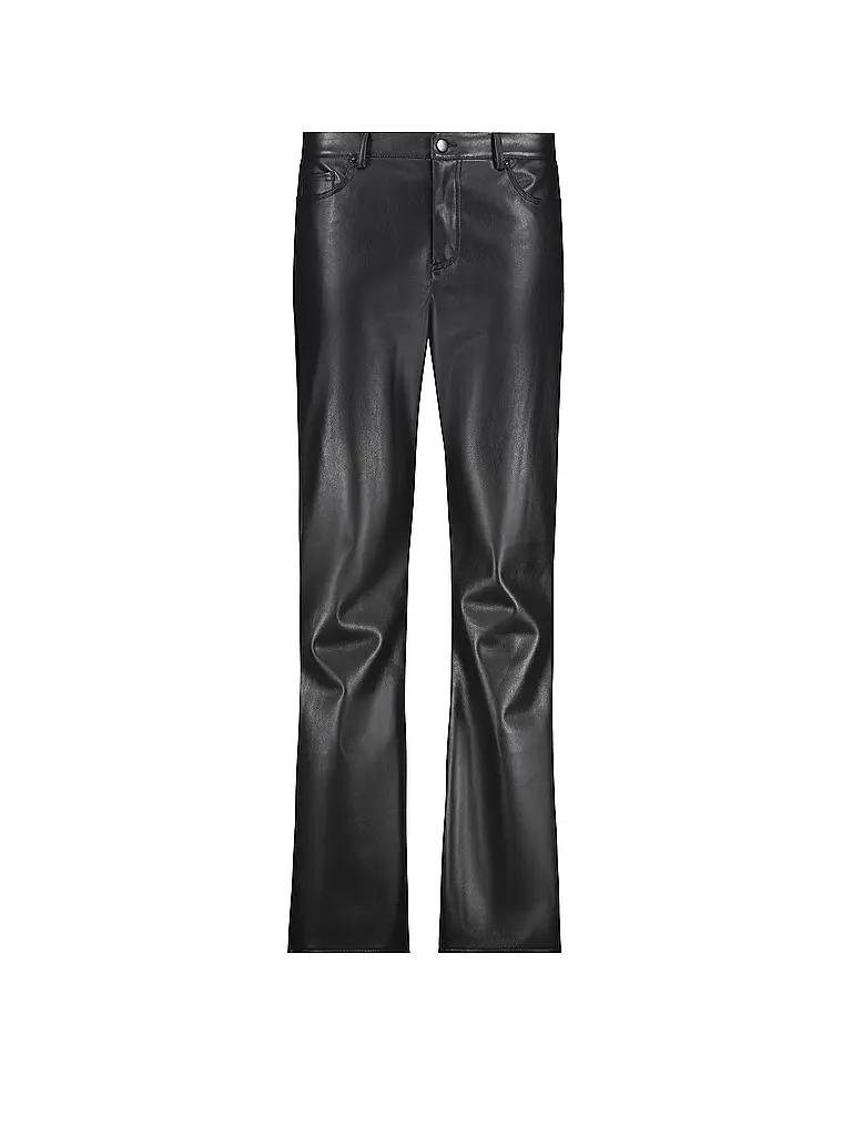 MONARI | Pantalon aspect cuir | Noir