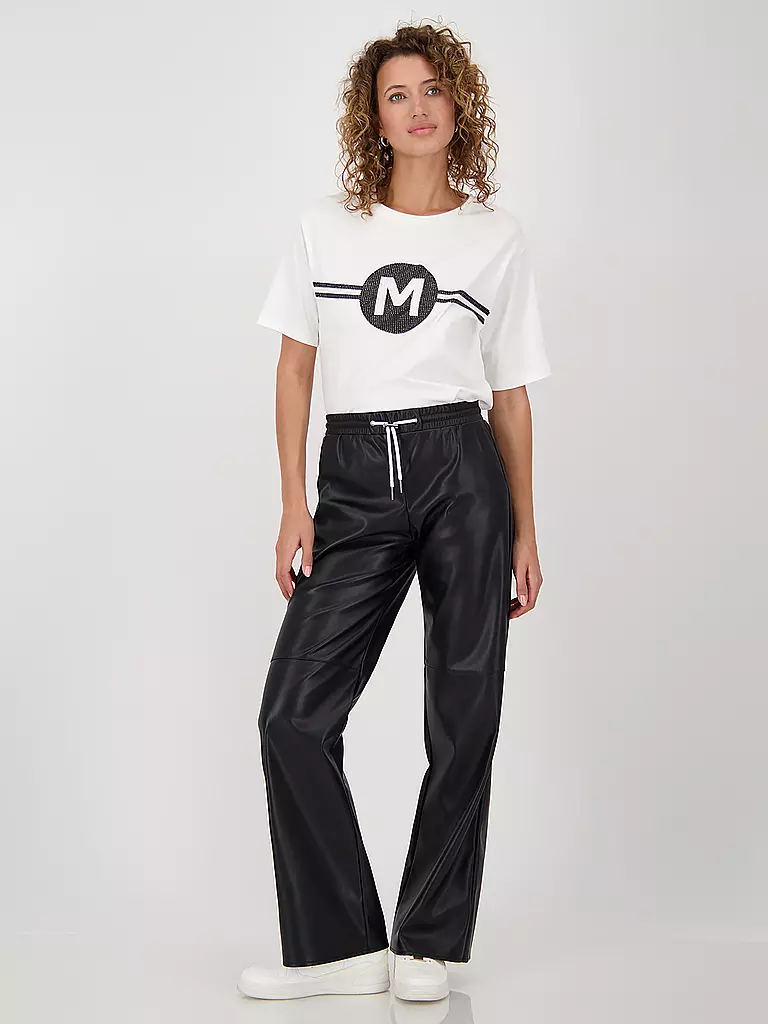 MONARI | Pantalon aspect cuir | schwarz