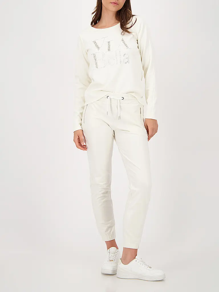 MONARI | Pantalon aspect cuir | Beige