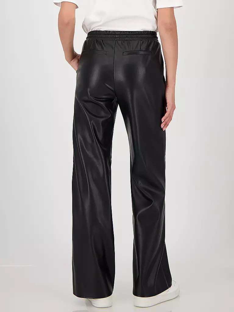 MONARI | Pantalon aspect cuir | schwarz