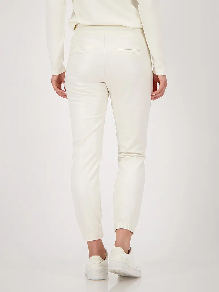 MONARI | Pantalon aspect cuir | Beige