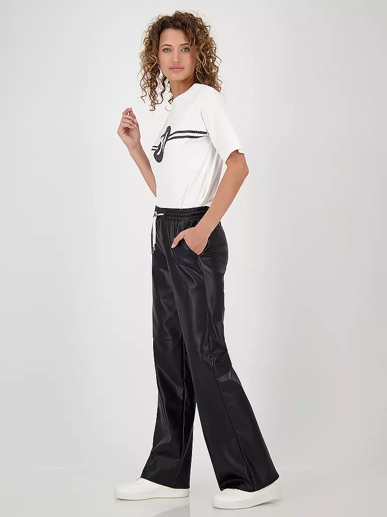 MONARI | Pantalon aspect cuir | schwarz