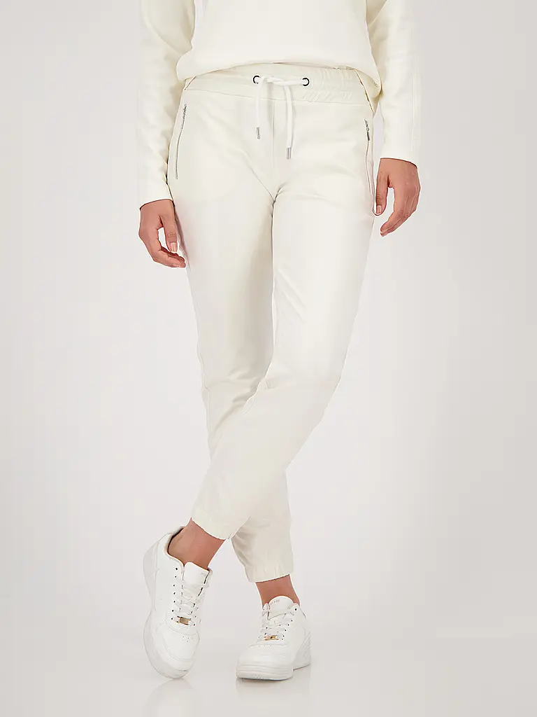 MONARI | Pantalon aspect cuir | Beige