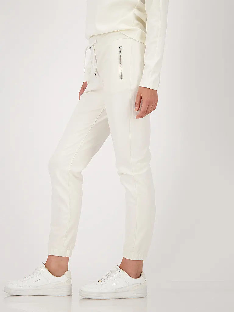 MONARI | Pantalon aspect cuir | Beige