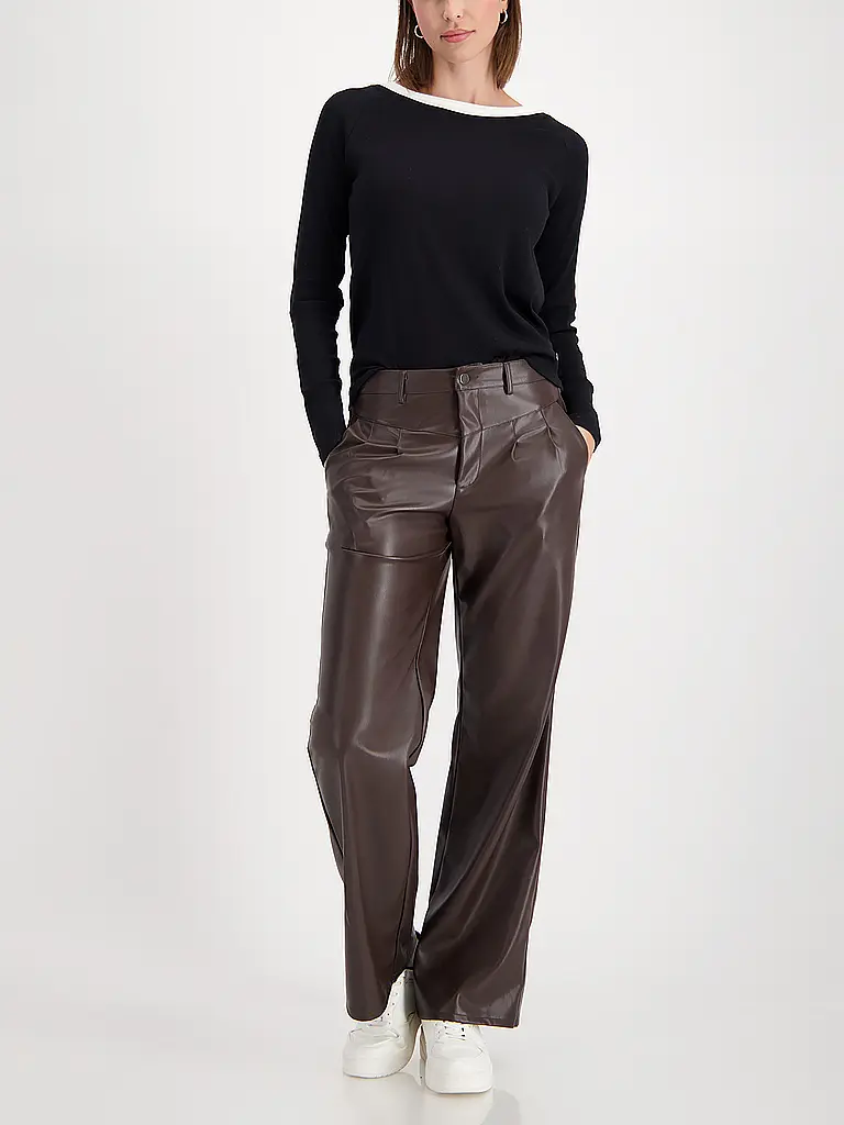 MONARI | Pantalon large aspect cuir | 