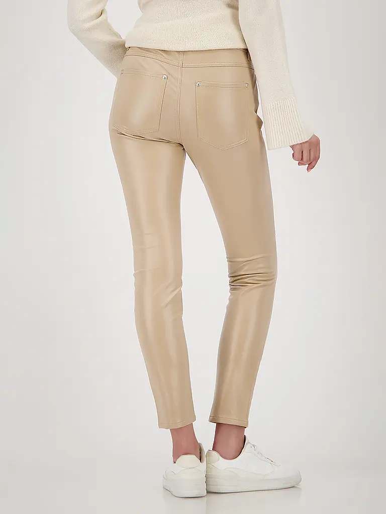 MONARI | Pantalon slim en similicuir | Camel