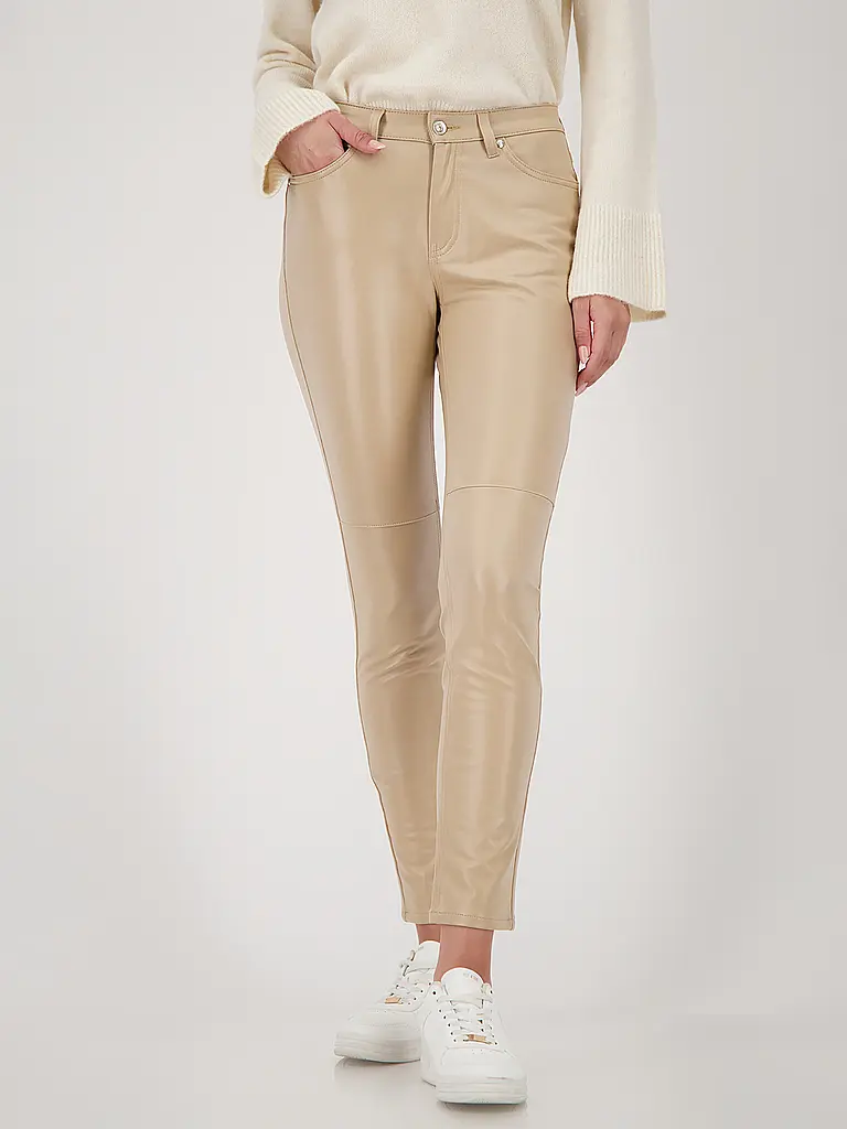 MONARI | Pantalon slim en similicuir | Camel