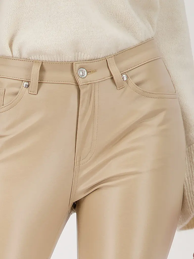 MONARI | Pantalon slim en similicuir | Camel