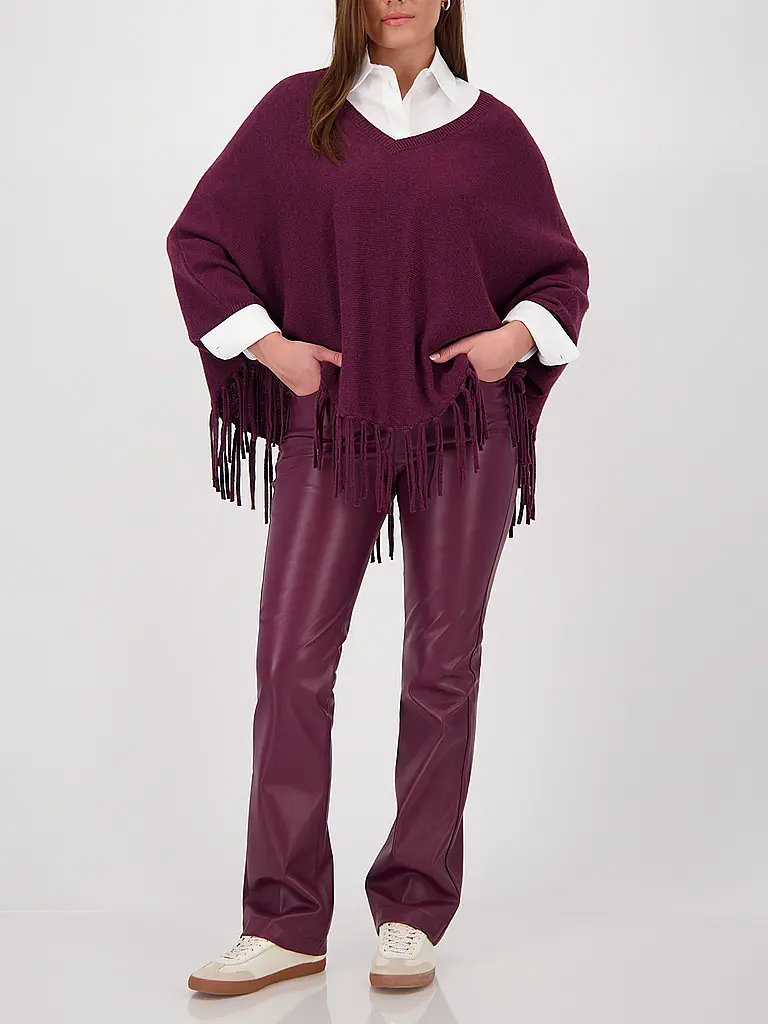 MONARI | Poncho - Cape | Rouge foncé