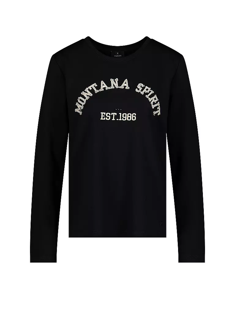 MONARI | T-shirt à manches longues | schwarz