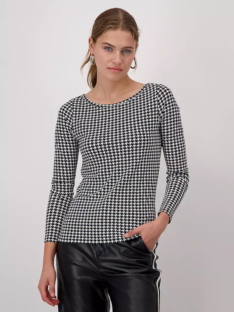 MONARI | T-shirt à manches longues | schwarz