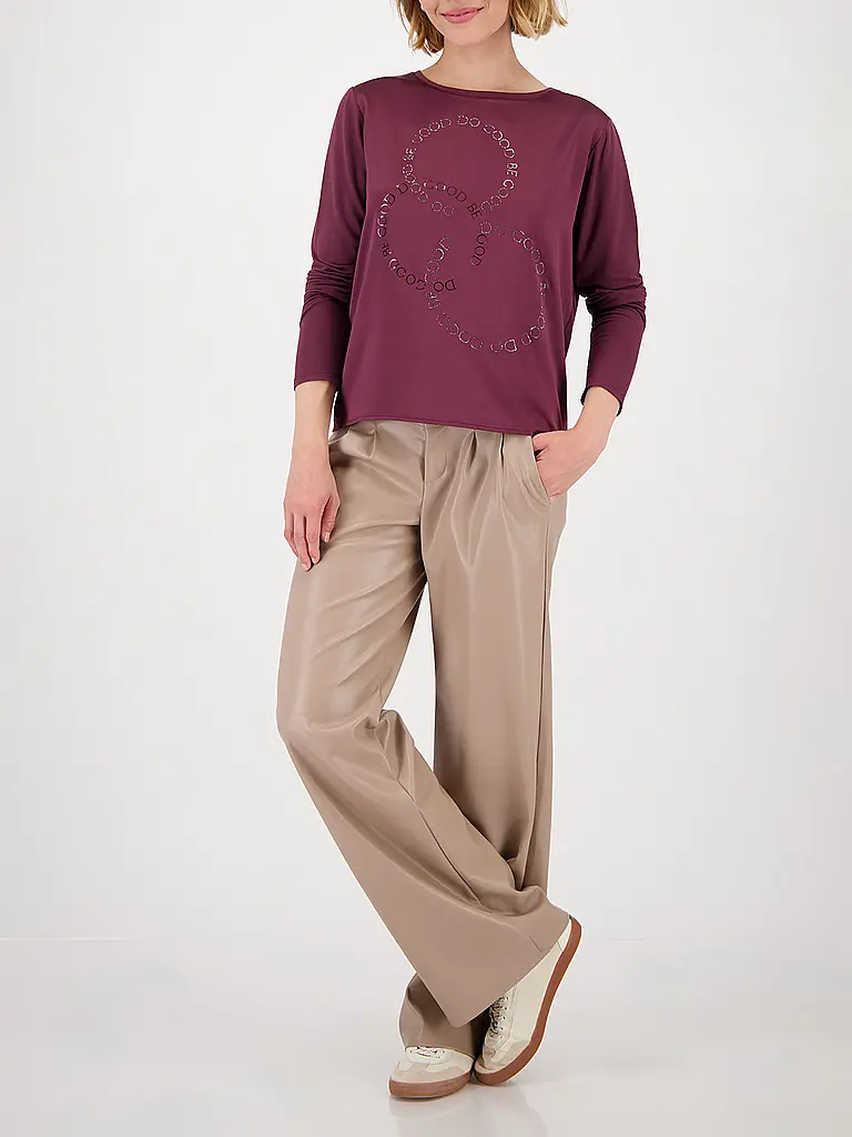 MONARI | T-shirt blouse | Rouge foncé