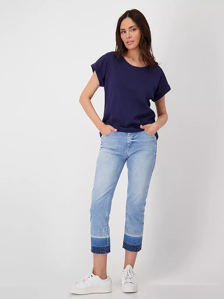 MONARI | T-shirt blouse | Bleu foncé