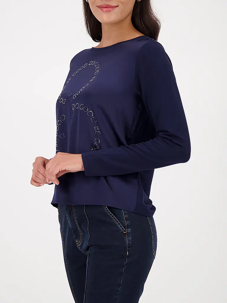 MONARI | T-shirt blouse | Bleu foncé