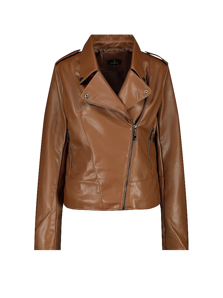 MONARI | Veste aspect cuir | Marron