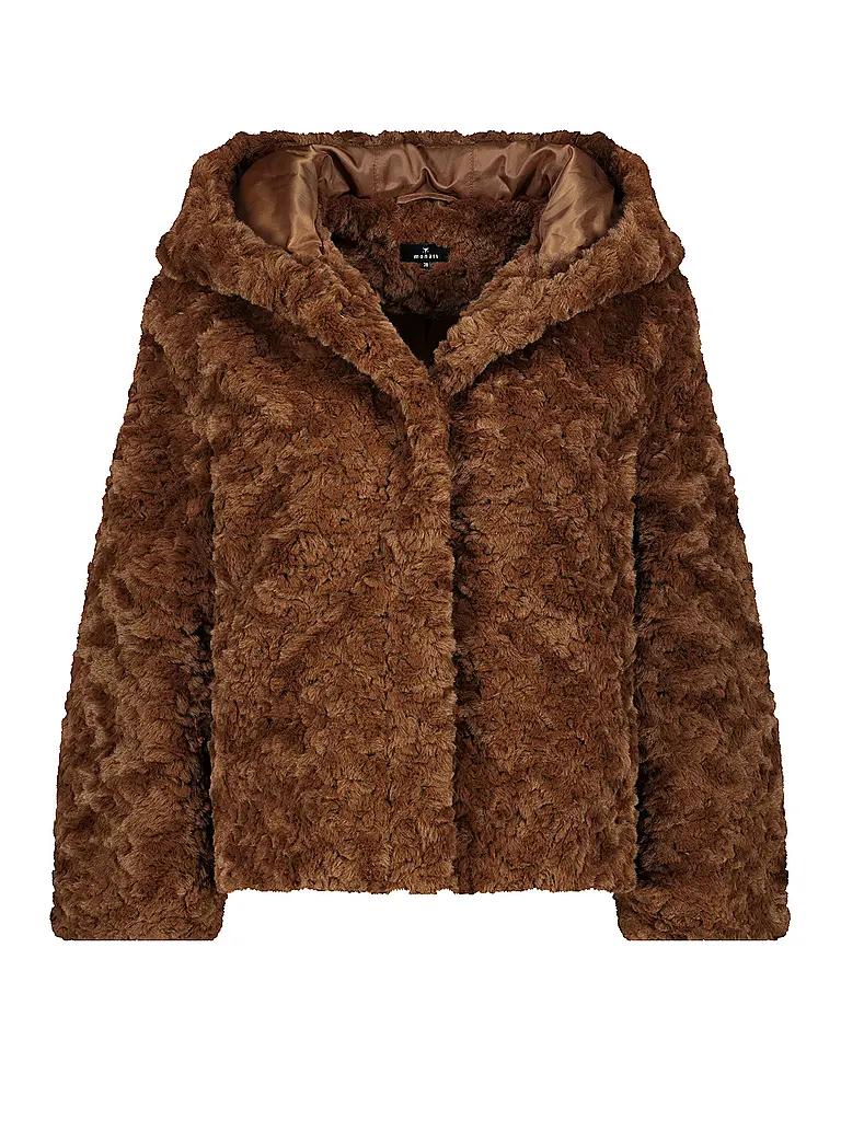 MONARI | Veste aspect fourrure | braun