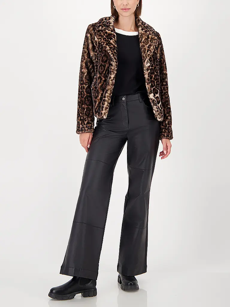 MONARI | Veste aspect fourrure | Marron