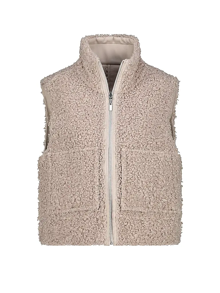 MONARI | Wendegilet in Felloptik | Beige