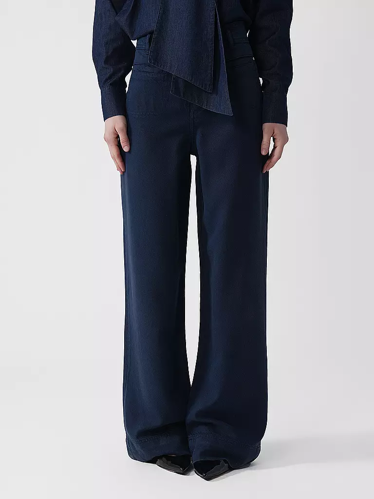 MOS MOSH | Marlenehose MMSOEY | Bleu foncé