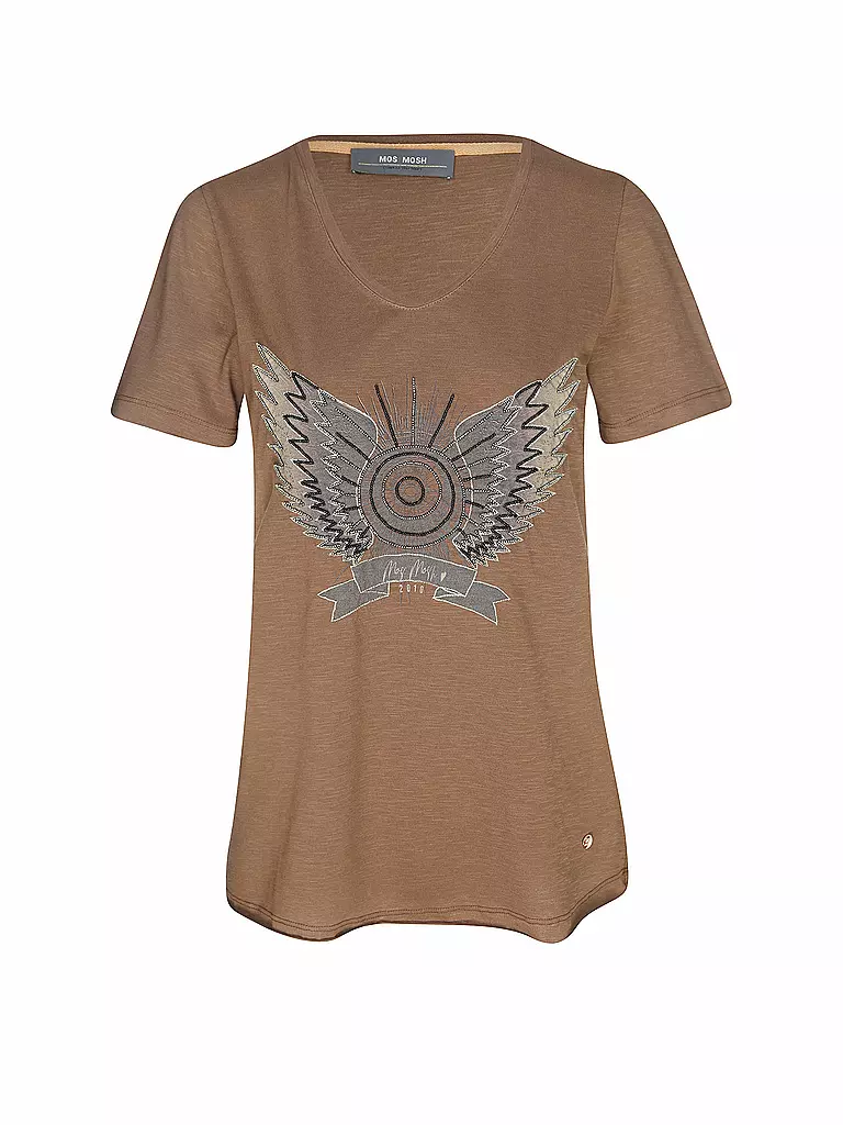 MOS MOSH | T-Shirt MMGETHIO-SSTEE | Marron clair