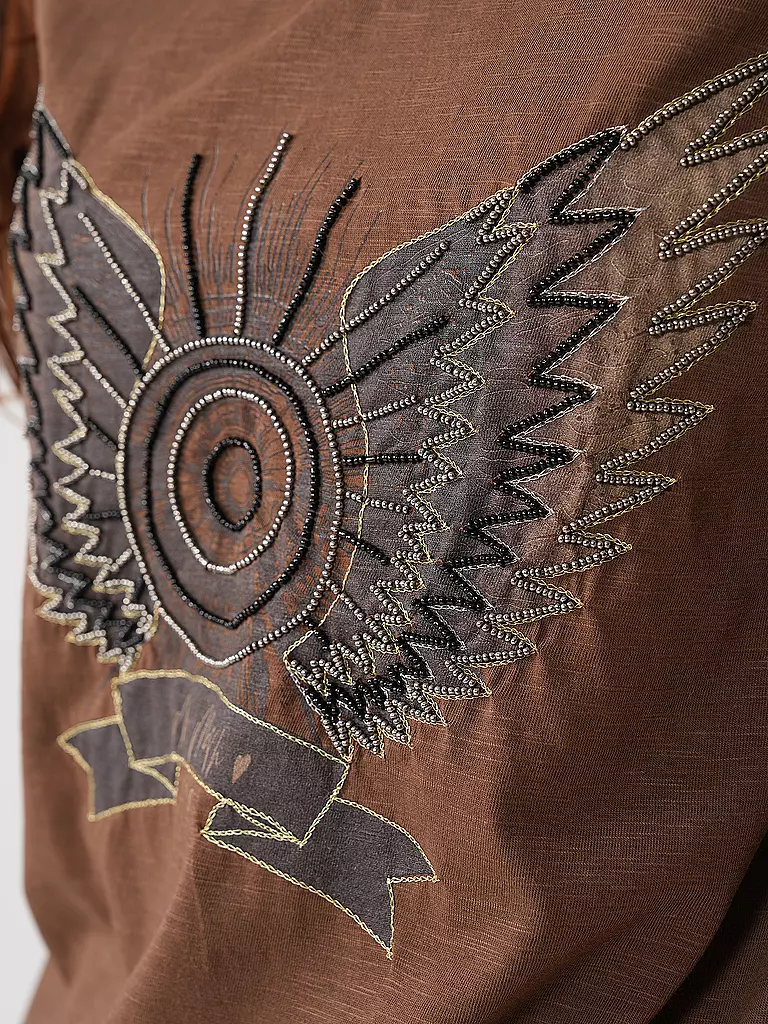 MOS MOSH | T-Shirt MMGETHIO-SSTEE | Marron clair