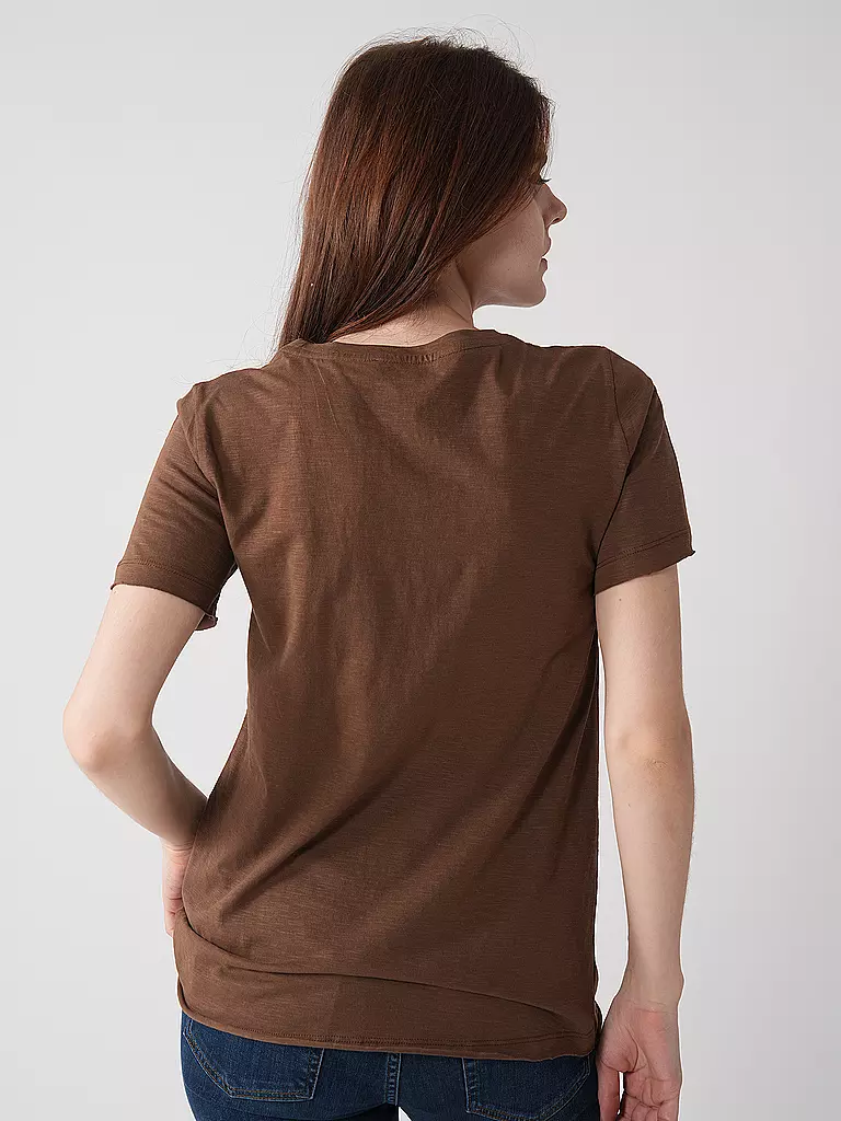 MOS MOSH | T-Shirt MMGETHIO-SSTEE | Marron clair