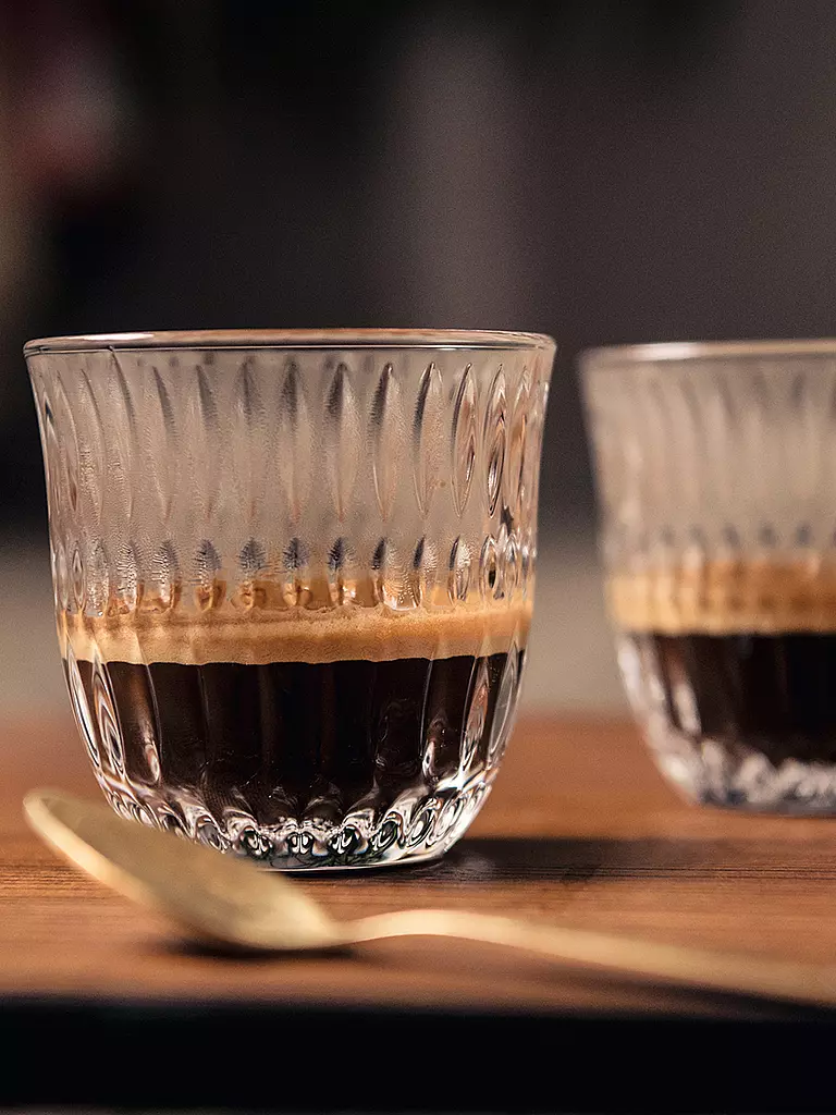 NACHTMANN | Ensemble de 2 verres à espresso doppio ETHNO Barista 90 ml | transparent