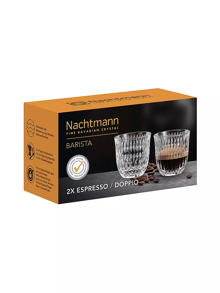 NACHTMANN | Ensemble de 2 verres à espresso doppio ETHNO Barista 90 ml | 