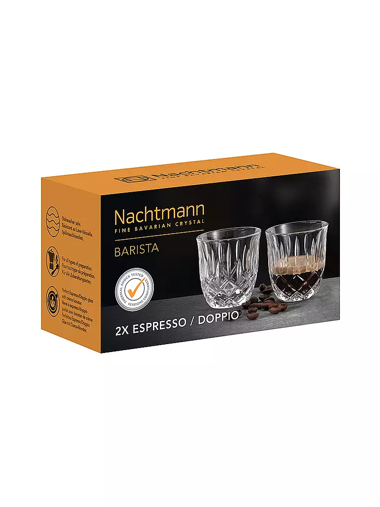 NACHTMANN | Ensemble de 2 verres à espresso doppio NOBLESSE Barista 90 ml | 