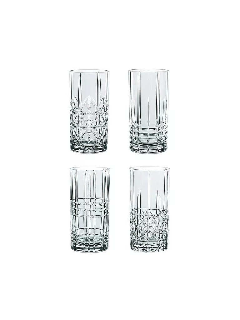 NACHTMANN | Lot de 4 verres à long drink HIGHLAND 375 ml | Transparent