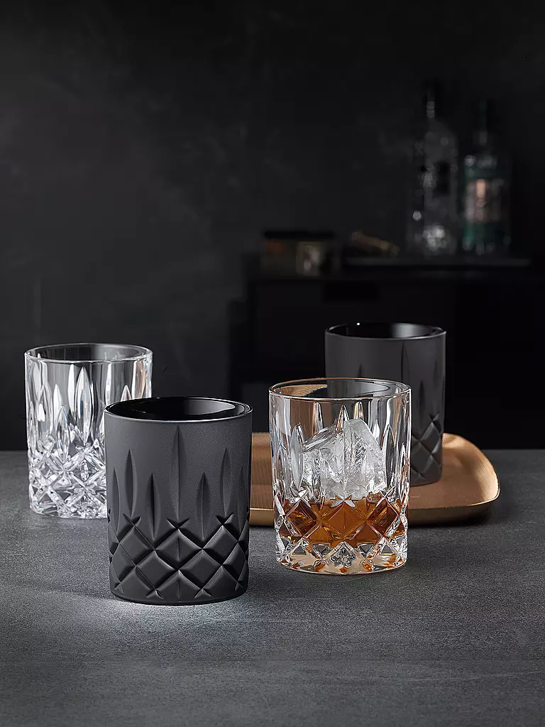 NACHTMANN | Set de 2 verres à whisky 295ml BLACK EDITION NOBLESSE | schwarz